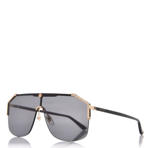 gucci men's sunglasses black and gold|Gucci rimless sunglasses men's.